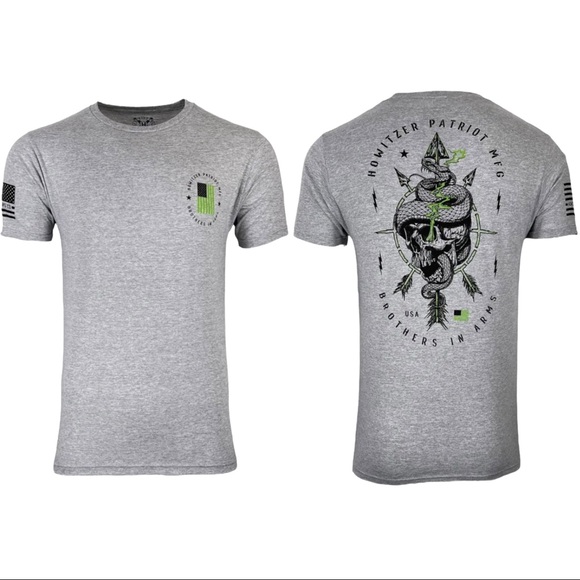 Howitzer Style Men's T-Shirt SPIRIT OF VALOR Military Grunt MFG - Picture 3 of 13